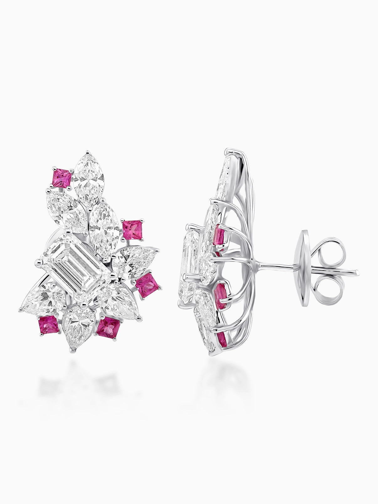 Radiant Mosaic Diamond Studs