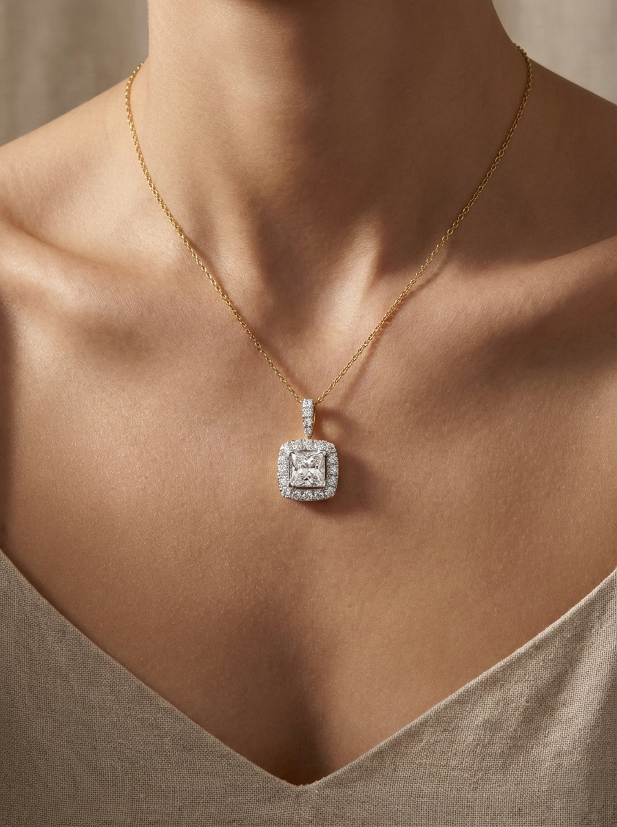 Aspire Diamond Halo Pendant