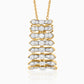 Modern Layered Diamond Pendant Necklace