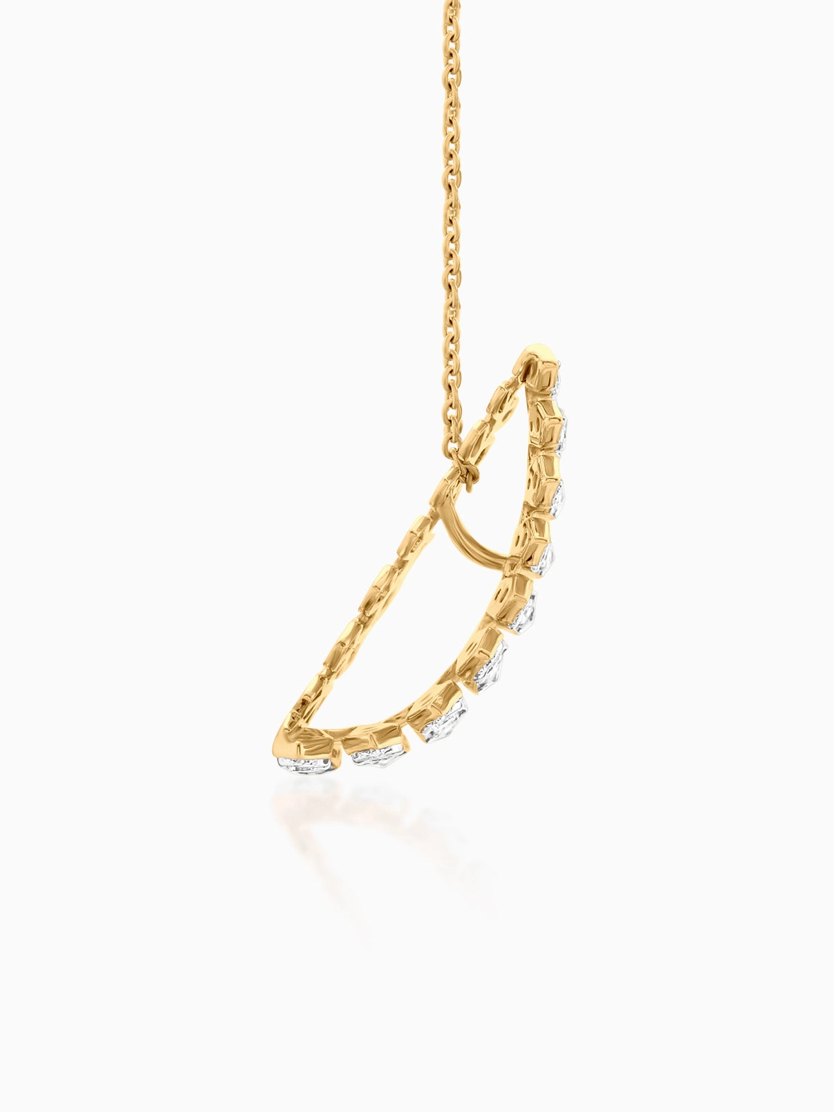 Modern Layered Diamond Pendant Necklace