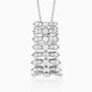 Modern Layered Diamond Pendant Necklace