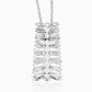 Modern Layered Diamond Pendant Necklace