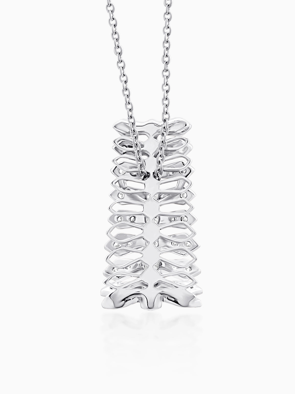 Modern Layered Diamond Pendant Necklace