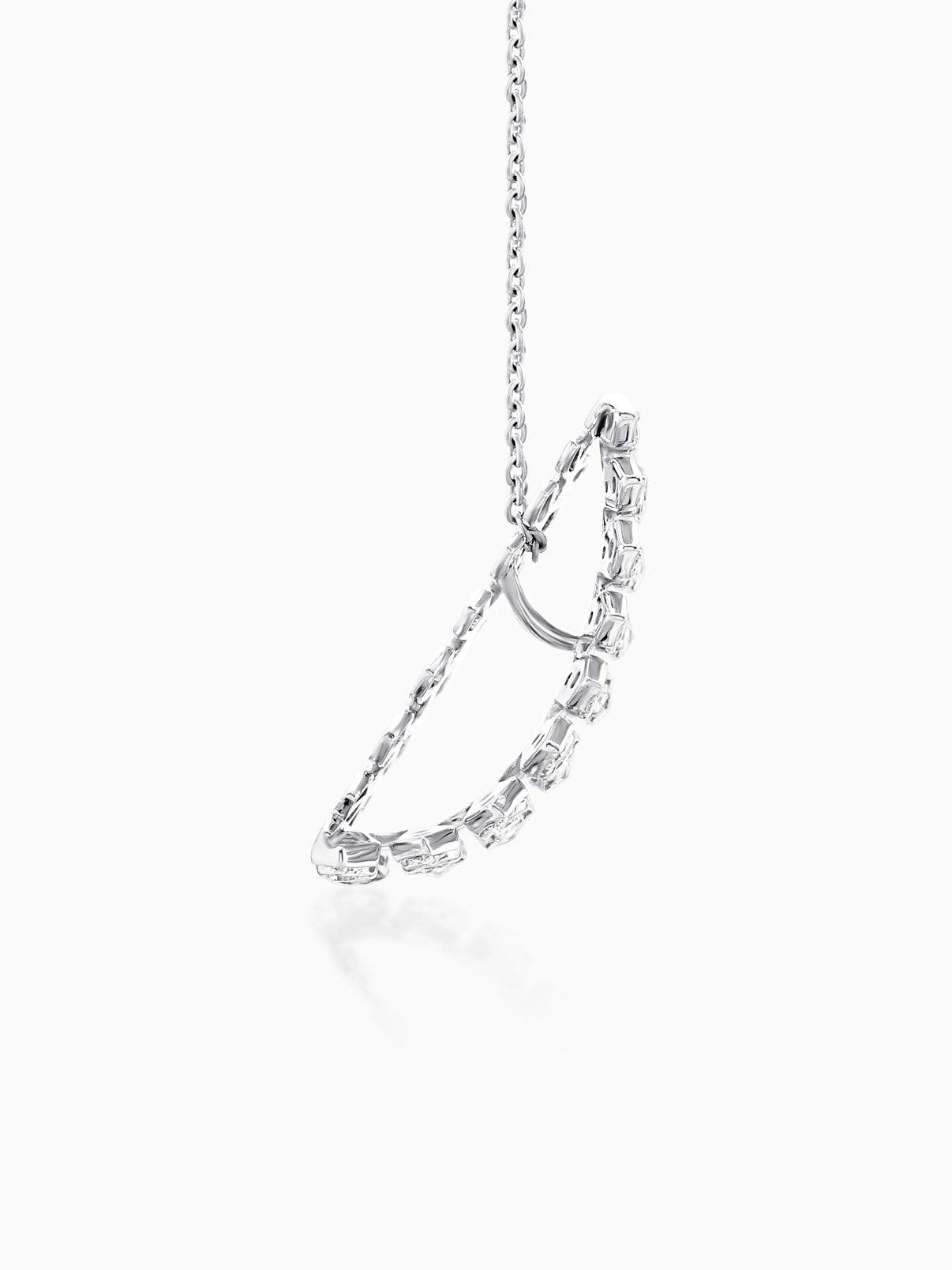 Modern Layered Diamond Pendant Necklace