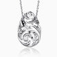 Swirl Drop Diamond Pendant