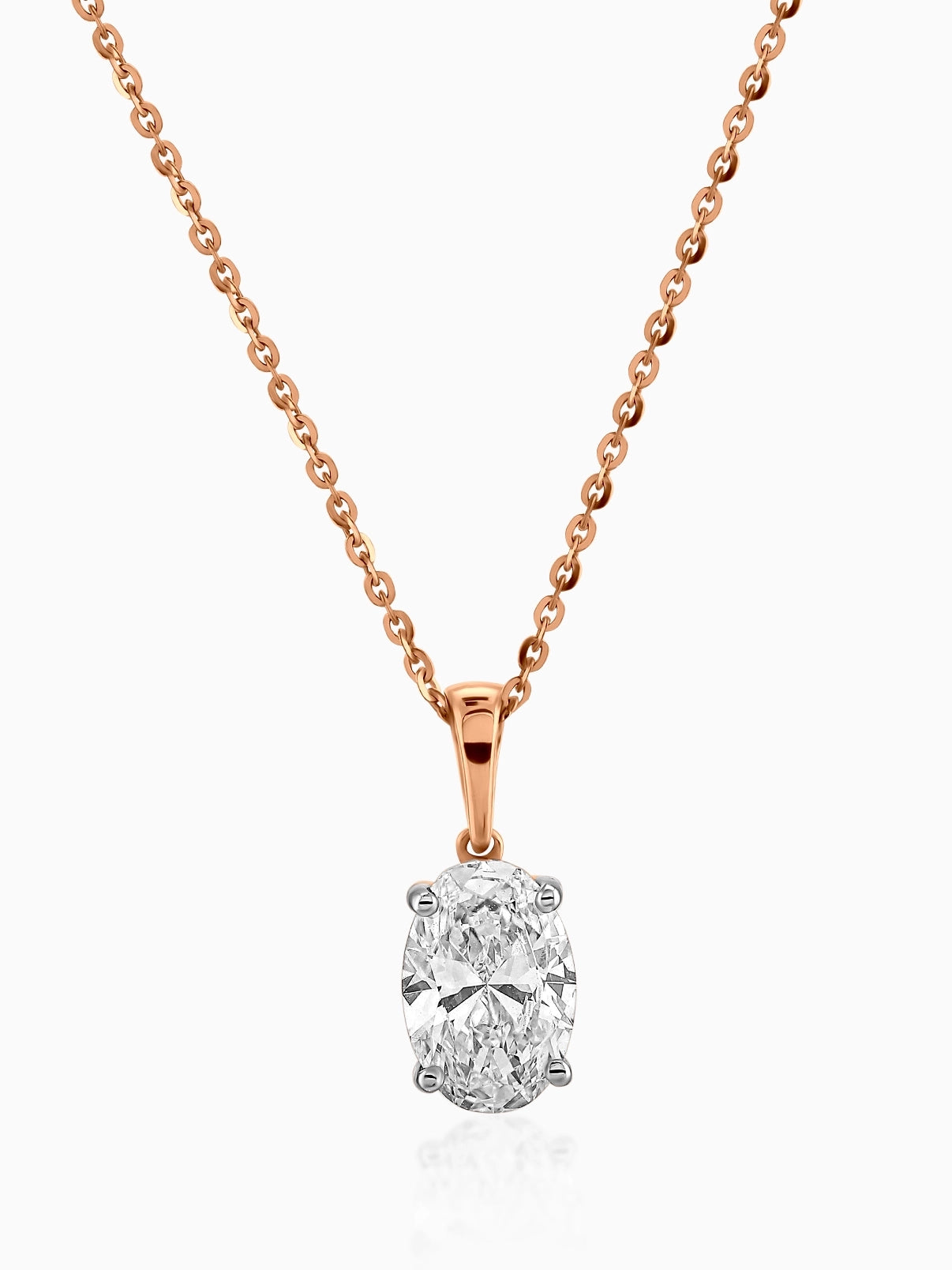 Oval Cut Solitaire Pendant