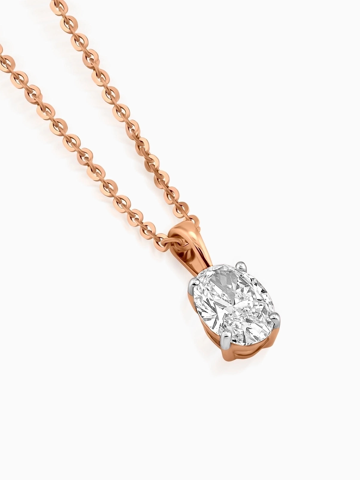 Oval Cut Solitaire Pendant
