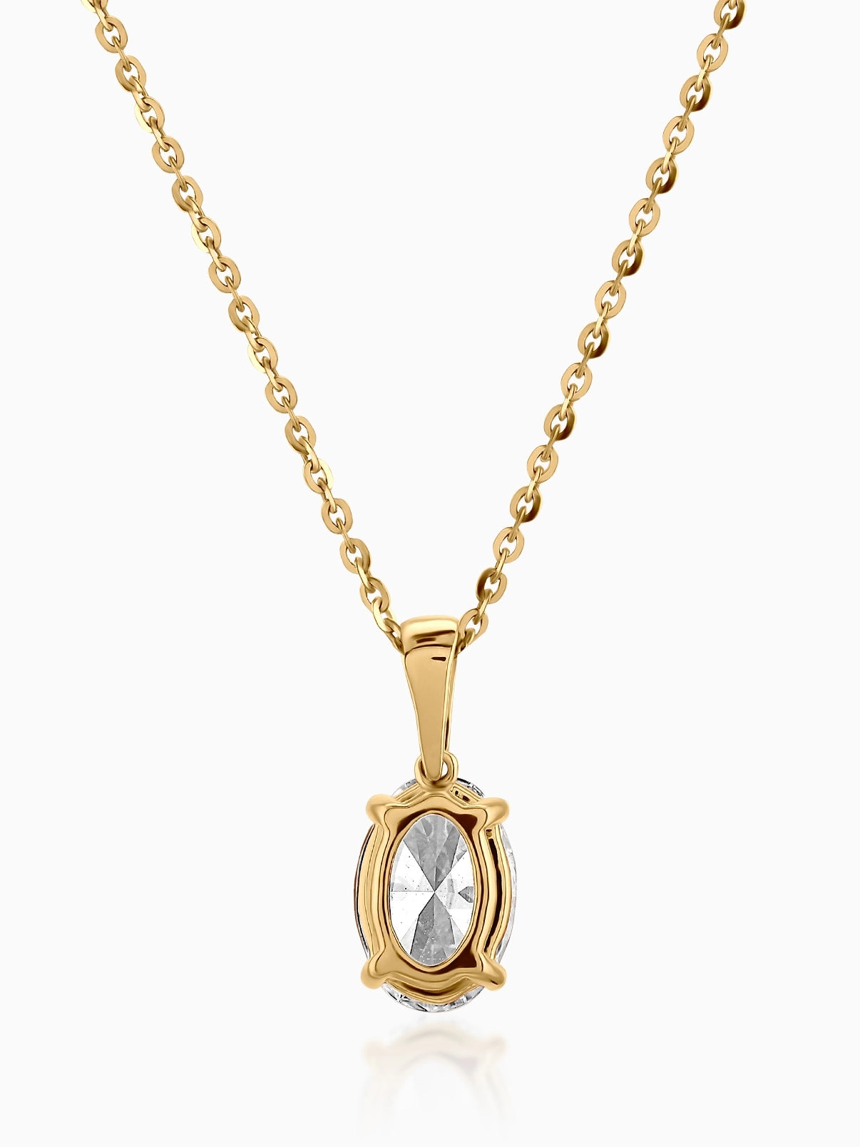 Oval Cut Solitaire Pendant