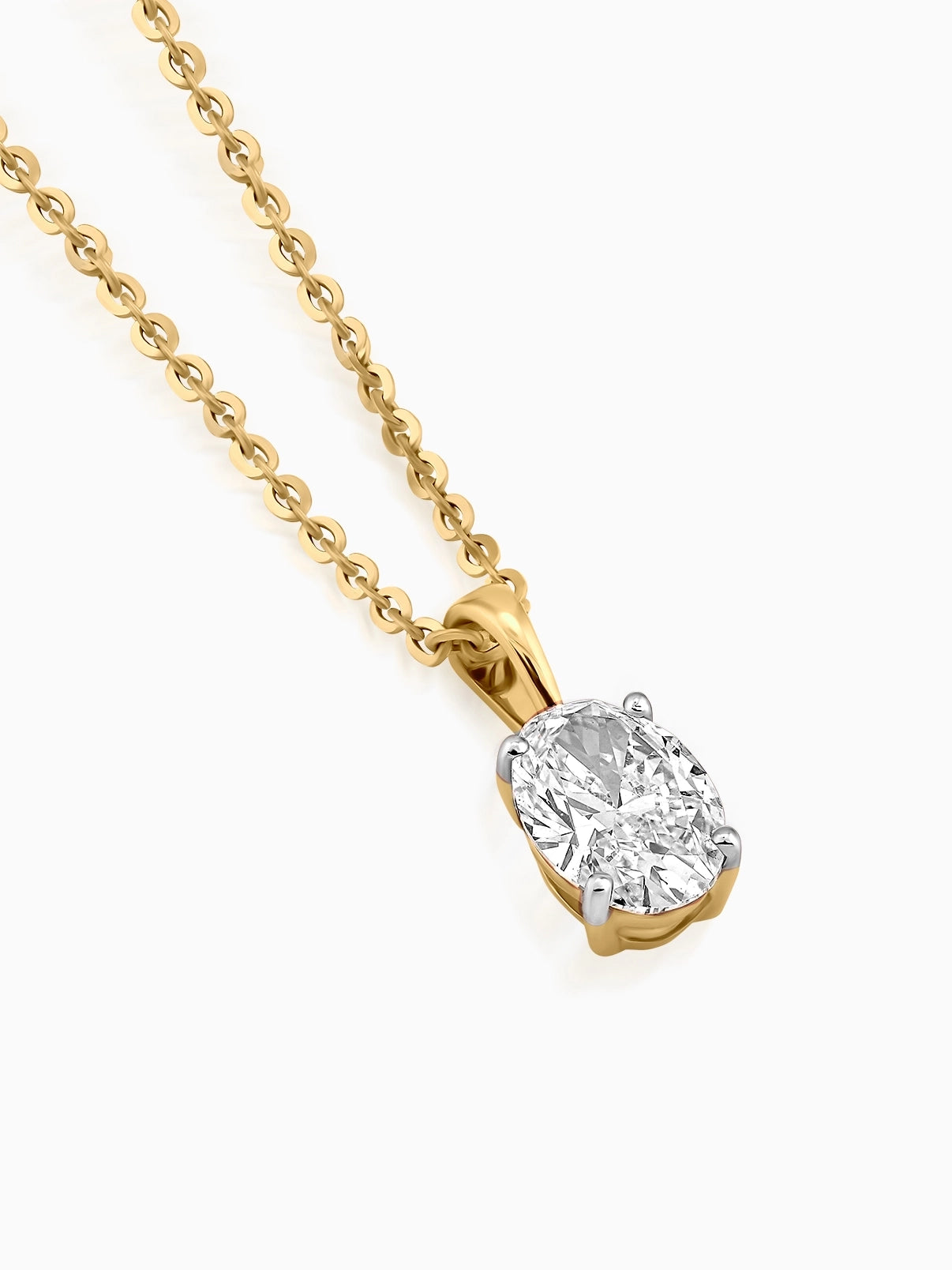 Oval Cut Solitaire Pendant