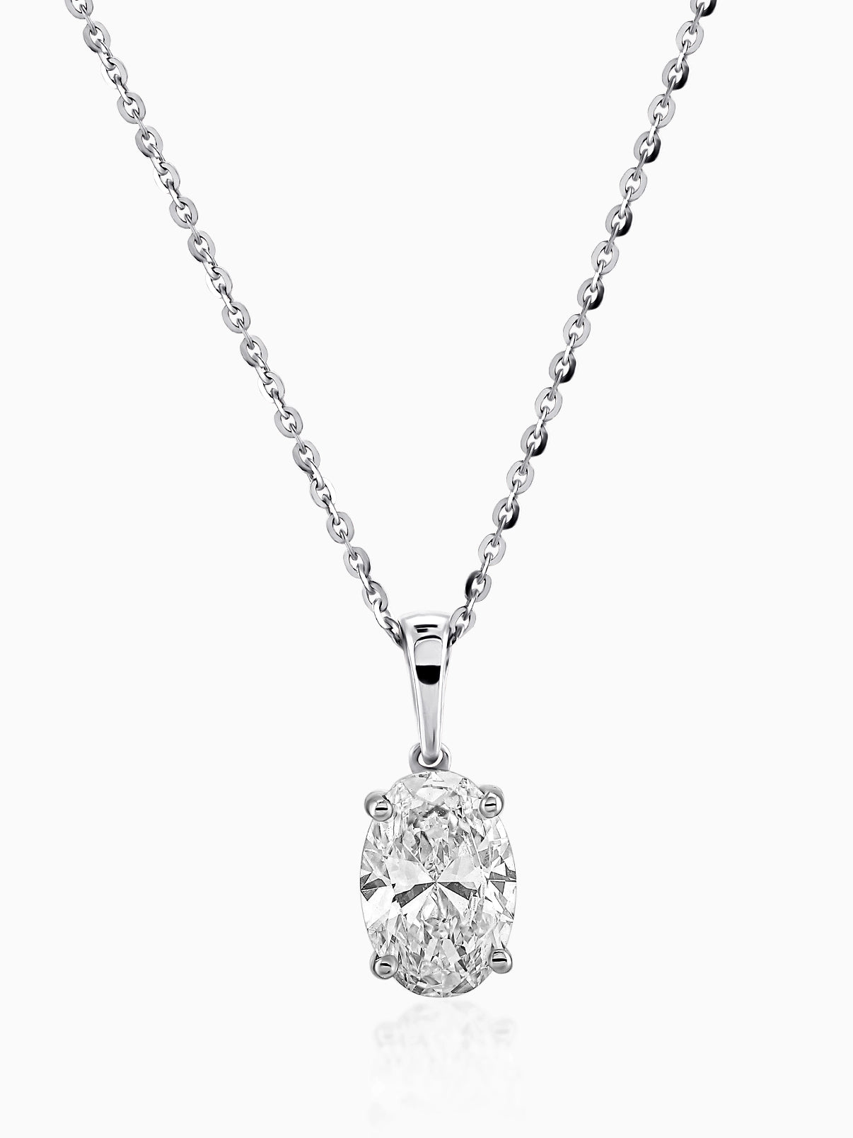 Oval Cut Solitaire Pendant