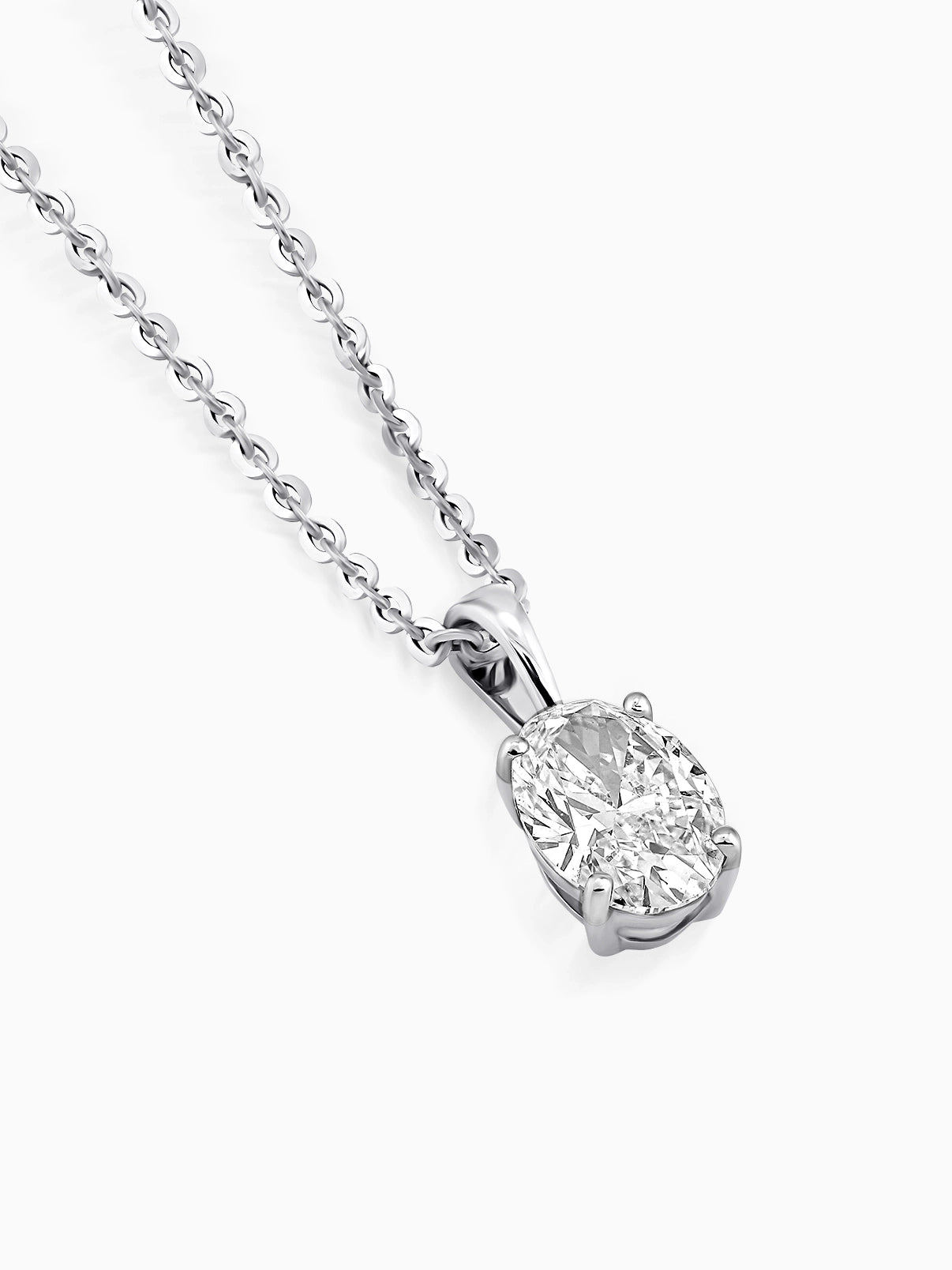 Oval Cut Solitaire Pendant