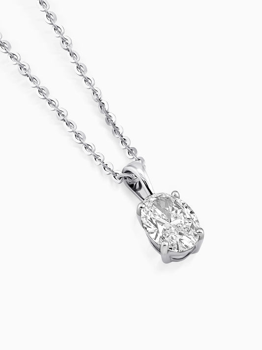Oval Cut Solitaire Pendant