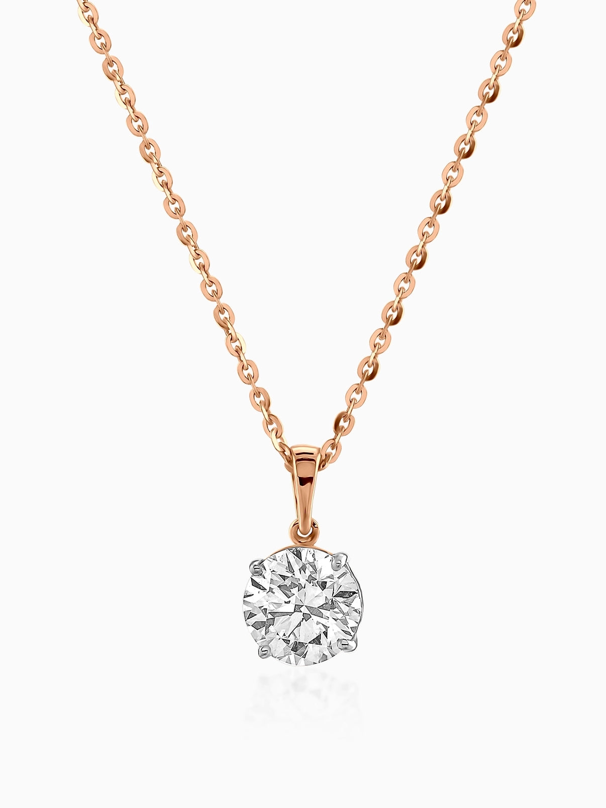 Precision Round Solitaire Pendant