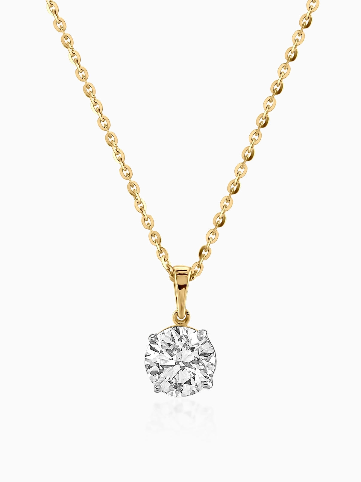 Precision Round Solitaire Pendant