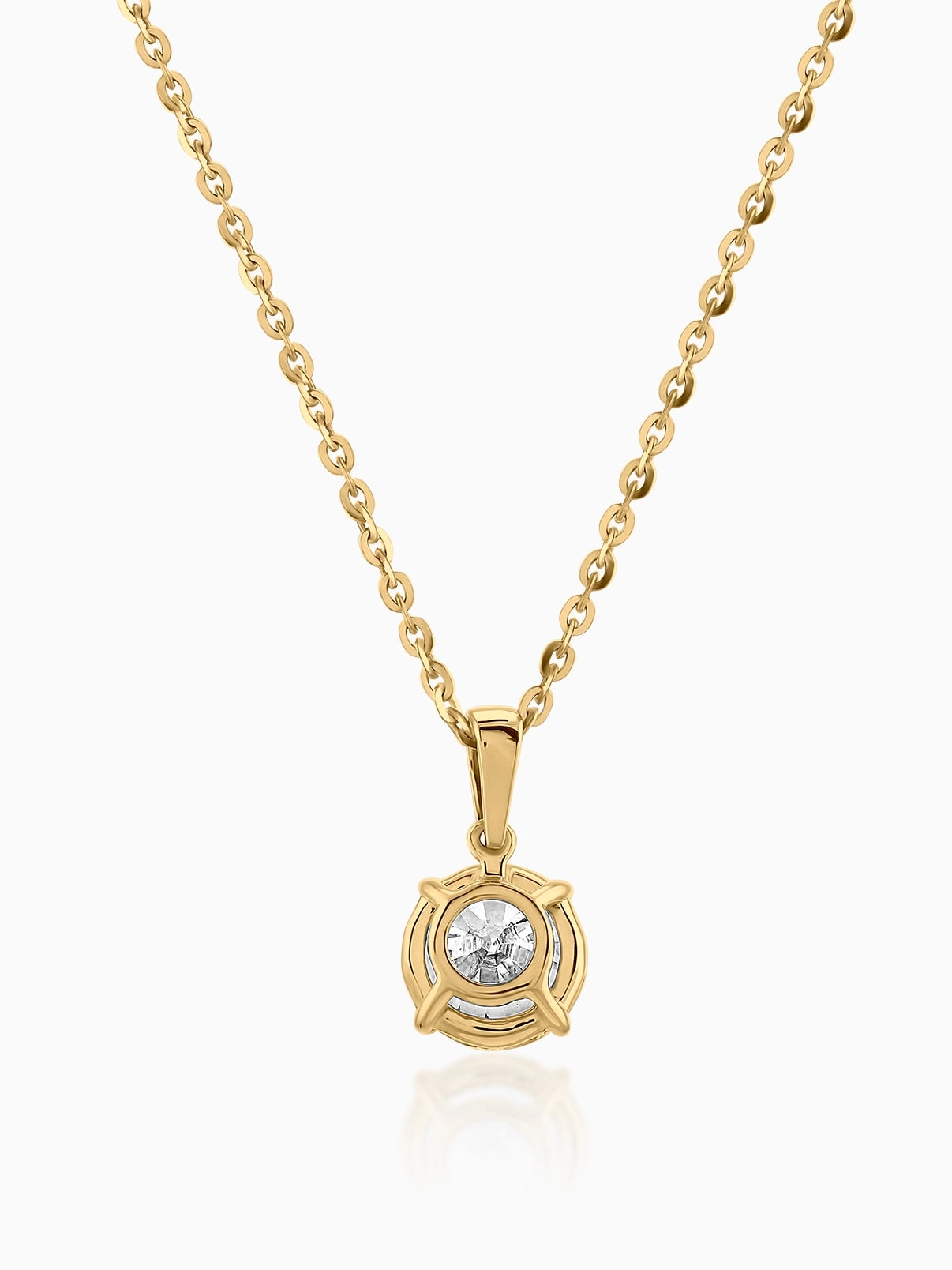 Precision Round Solitaire Pendant