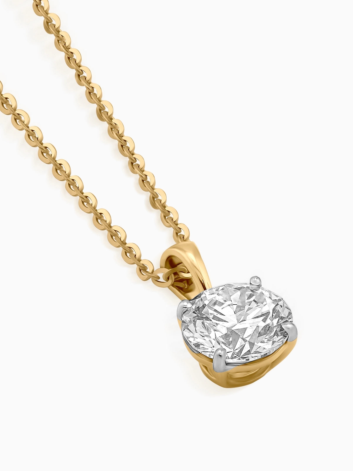 Precision Round Solitaire Pendant