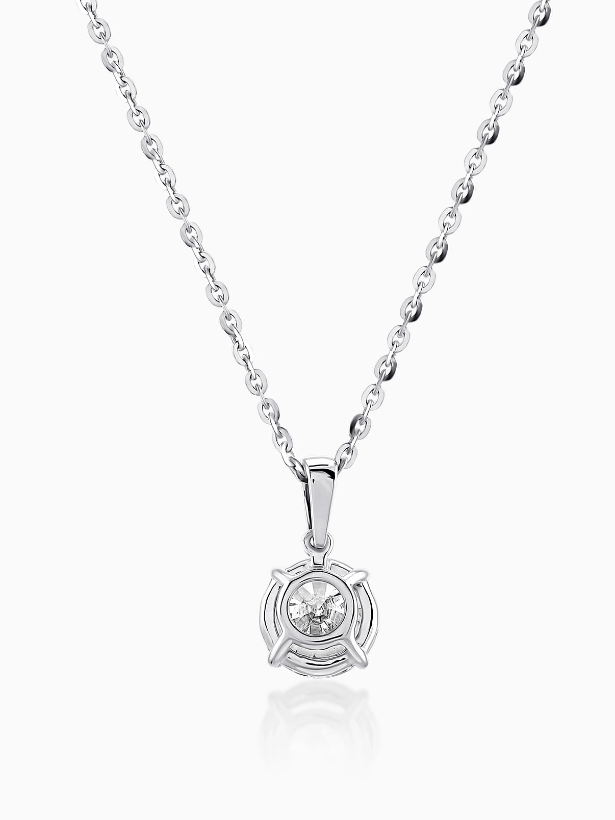 Precision Round Solitaire Pendant