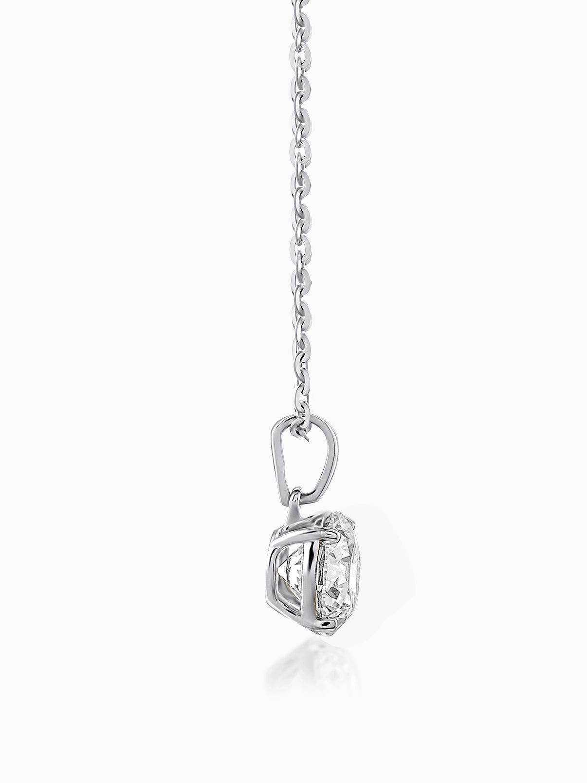 Precision Round Solitaire Pendant