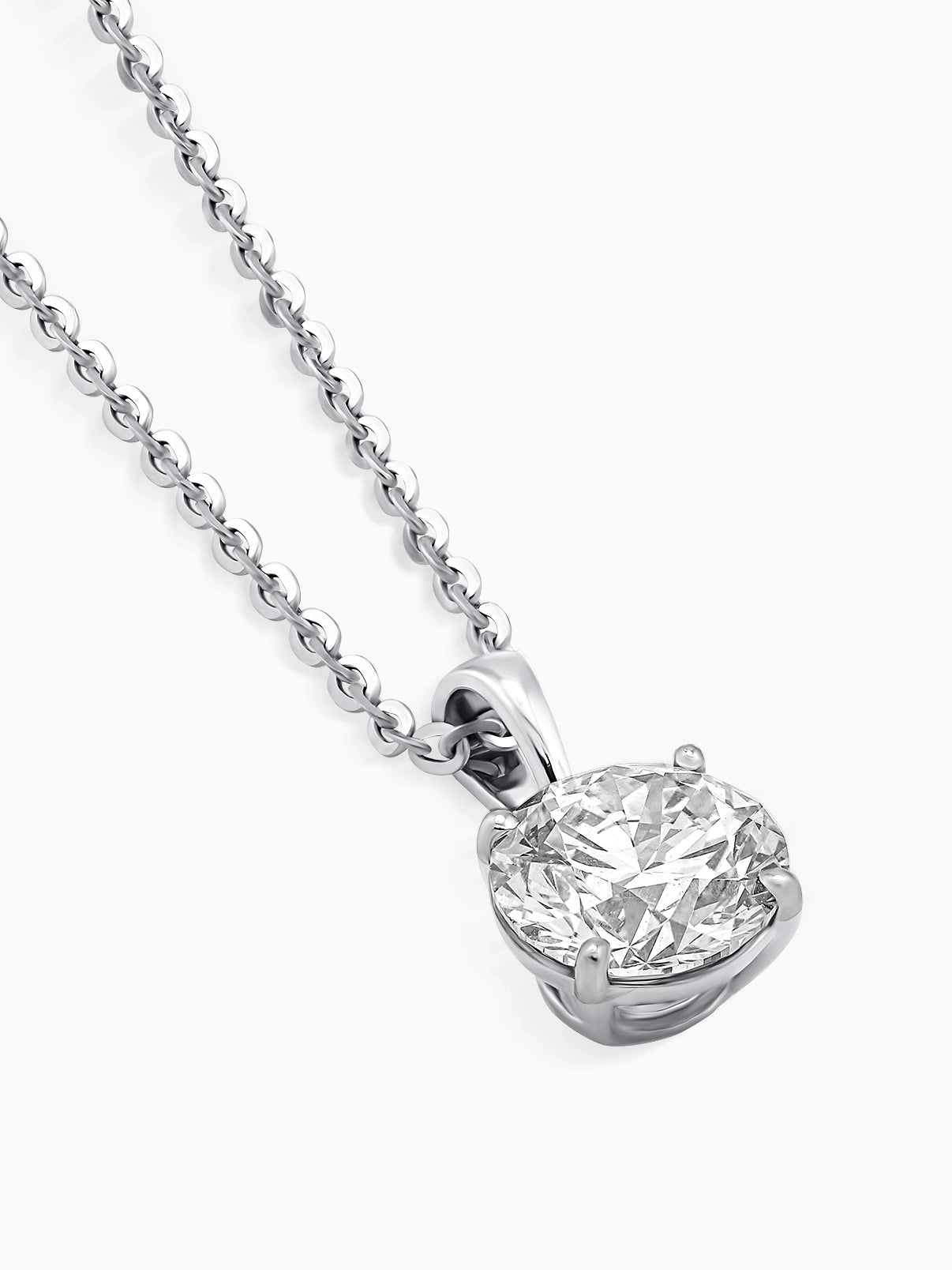 Precision Round Solitaire Pendant