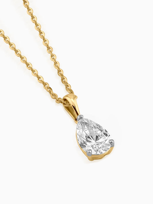 Classic Pear Cut Diamond Pendant