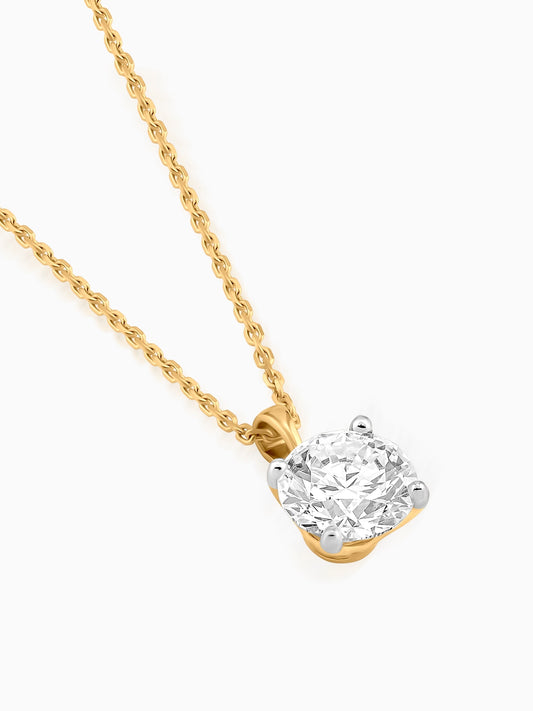 Round Cut Diamond Solitaire Pendant
