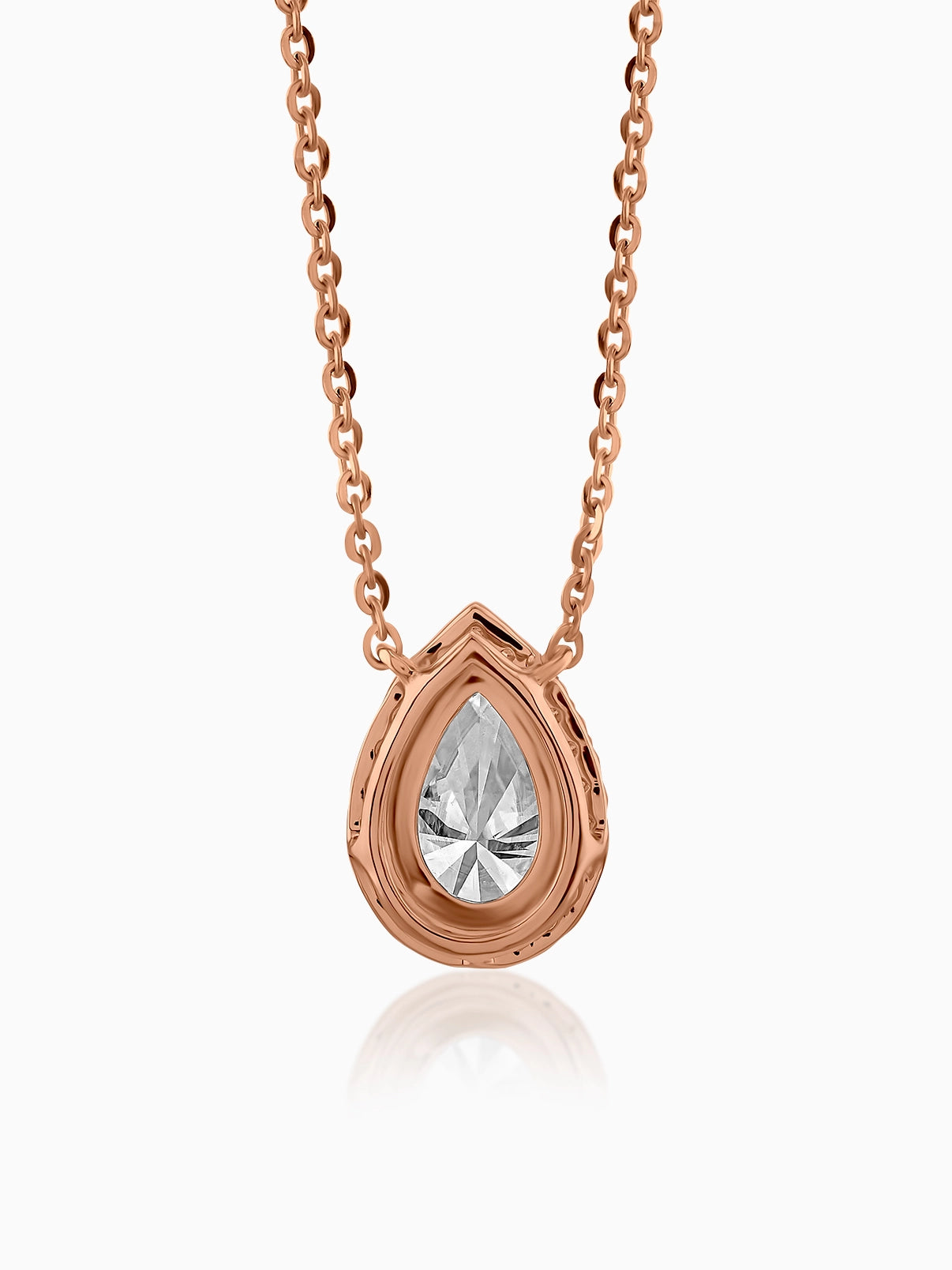 Contour Pear Halo Pendant