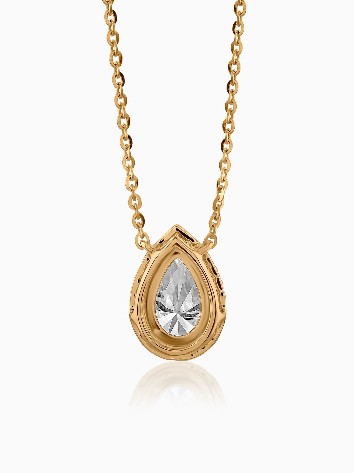 Contour Pear Halo Pendant