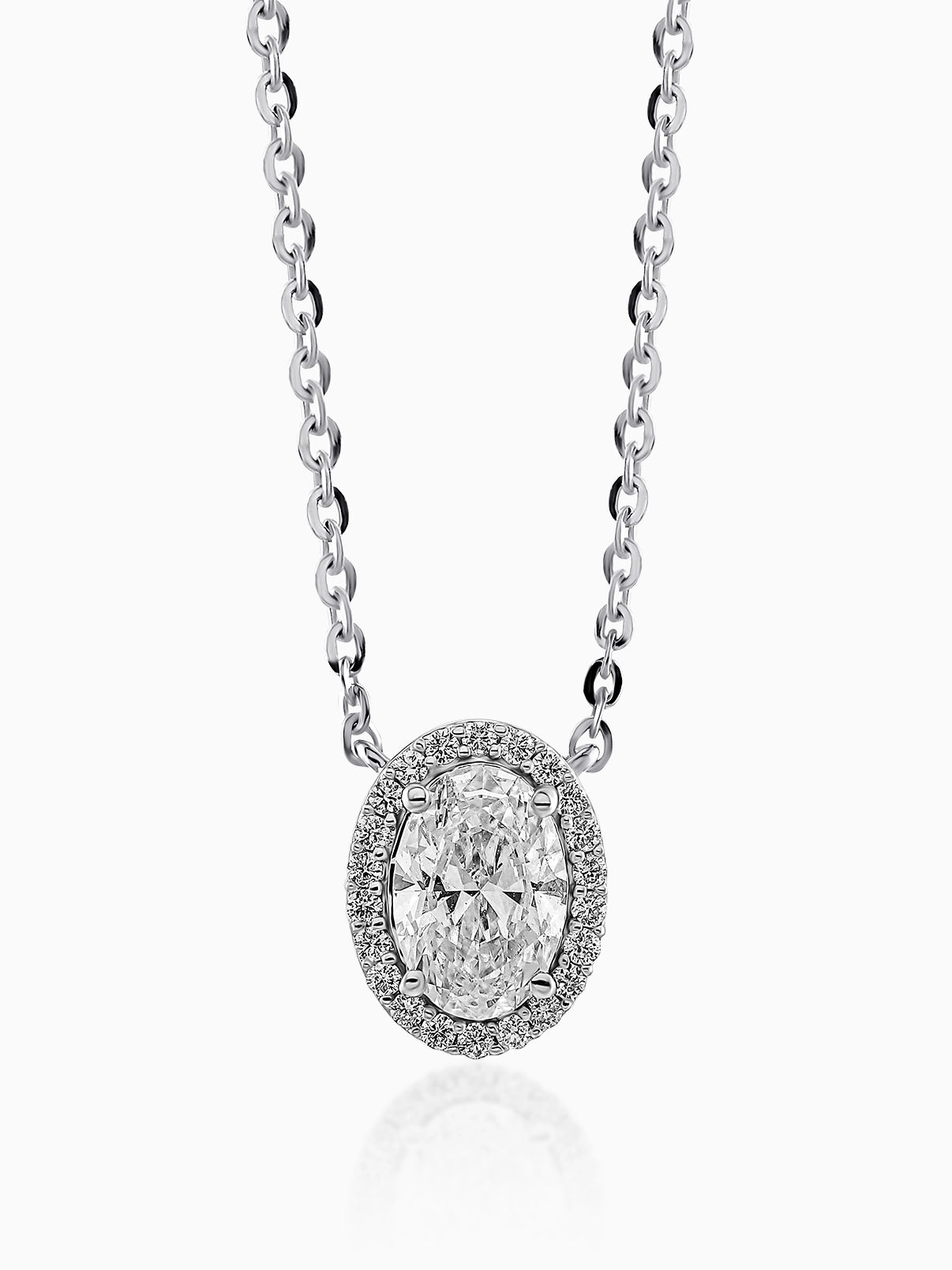 Timeless Oval Diamond Pendant