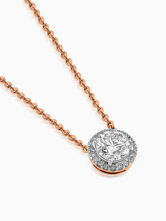 Celeste Halo Diamond Pendant