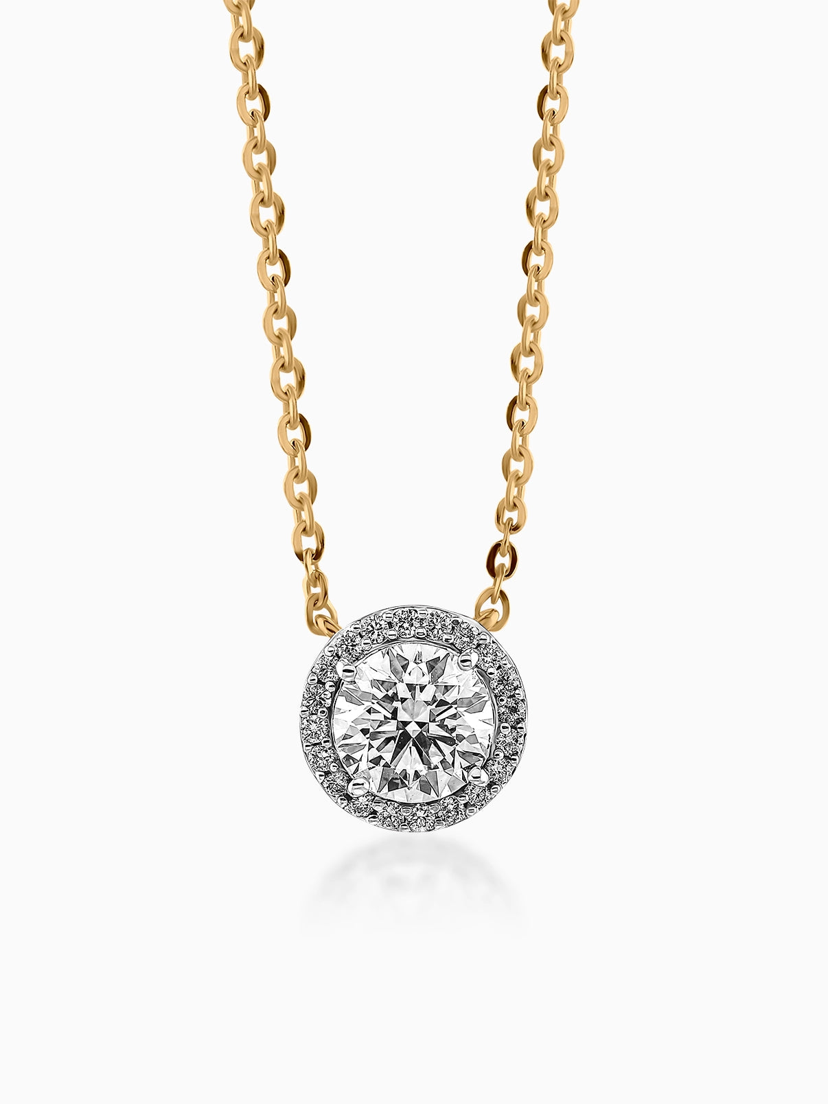 Celeste Halo Diamond Pendant