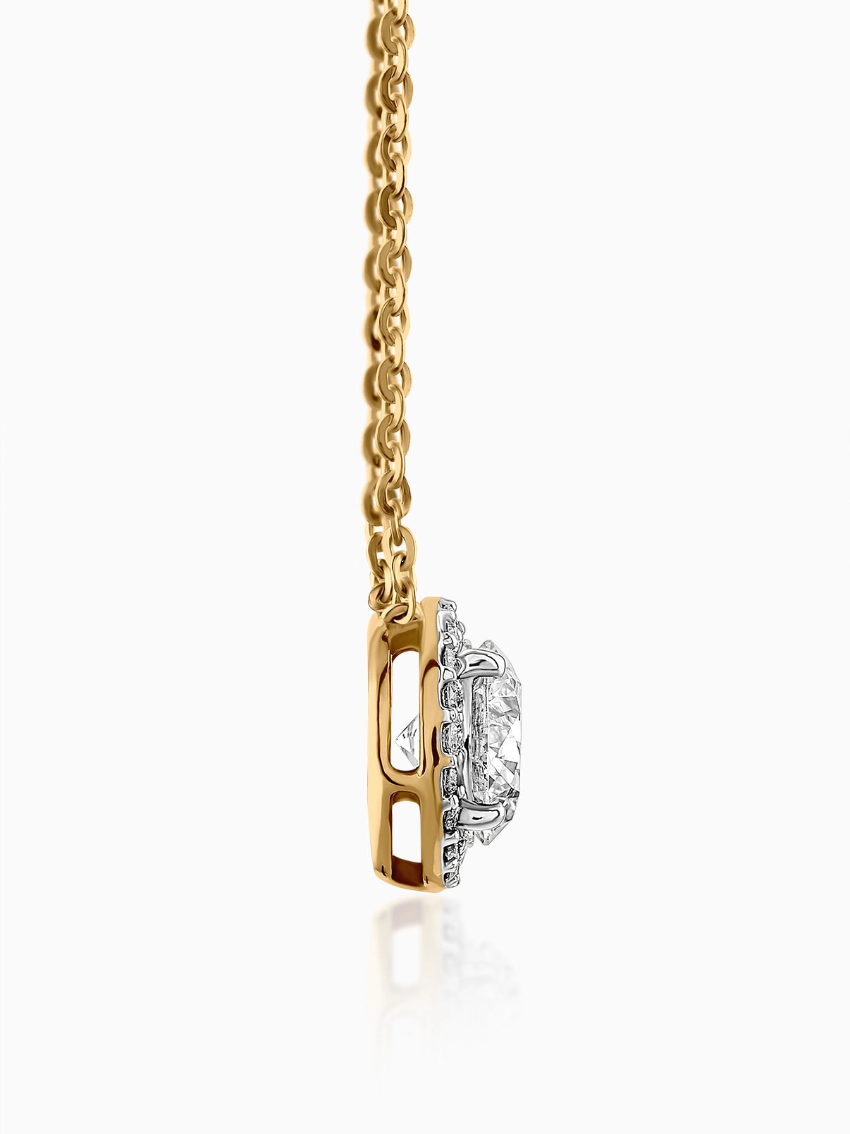 Celeste Halo Diamond Pendant