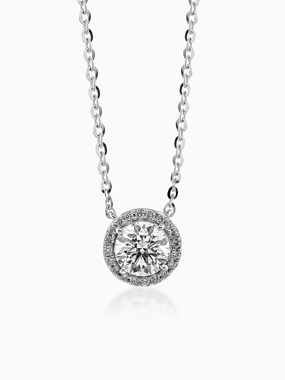 Celeste Halo Diamond Pendant