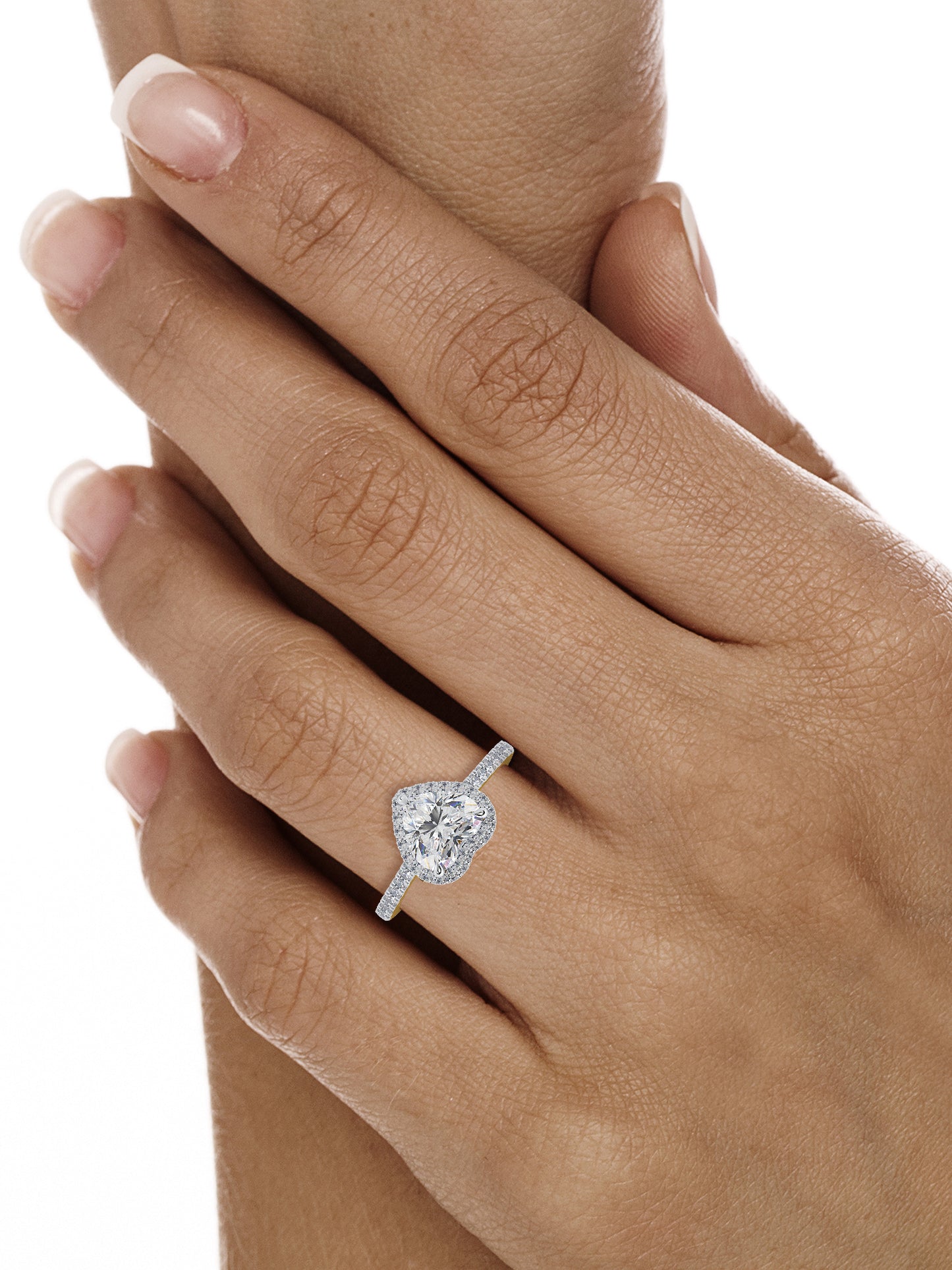Sweet Heart Diamond Halo Ring