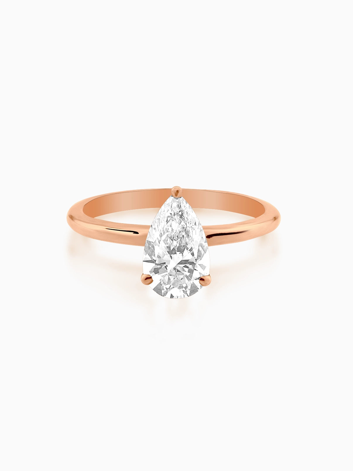 Halo Pear Diamond Ring