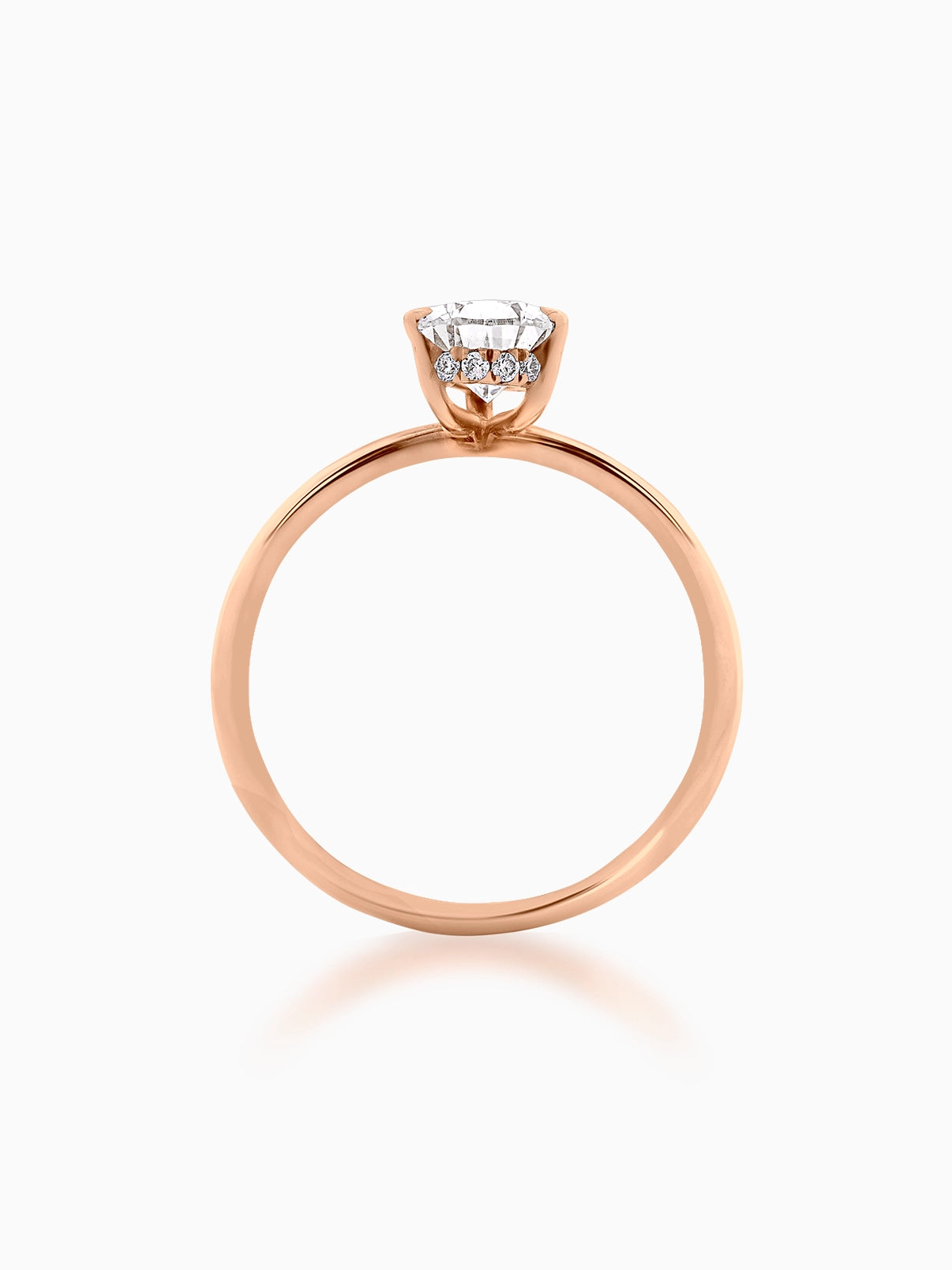 Halo Pear Diamond Ring