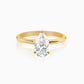 Halo Pear Diamond Ring