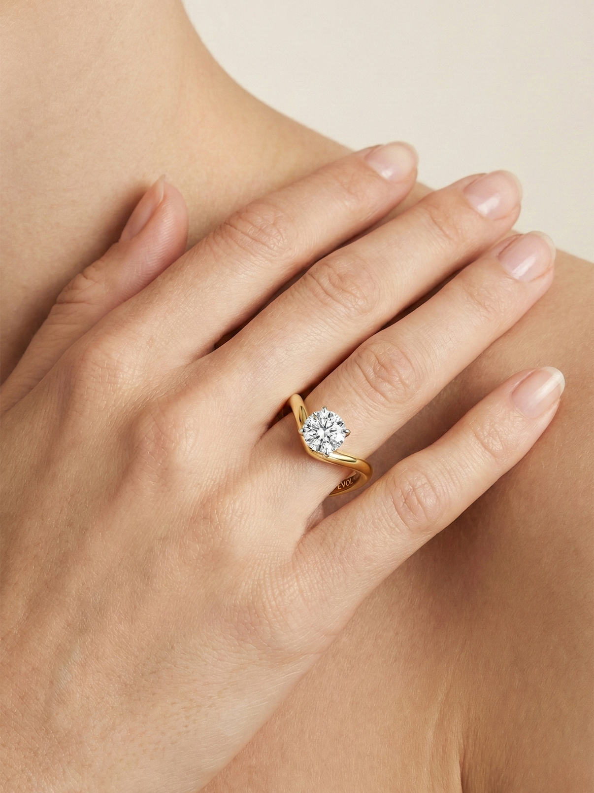 Infinity Round Diamond Ring