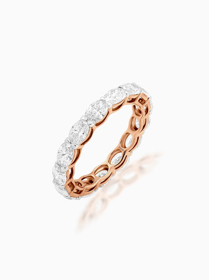 Lustrous Oval Eternity Band