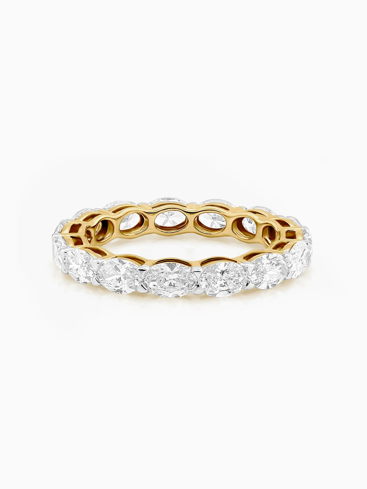 Lustrous Oval Eternity Band