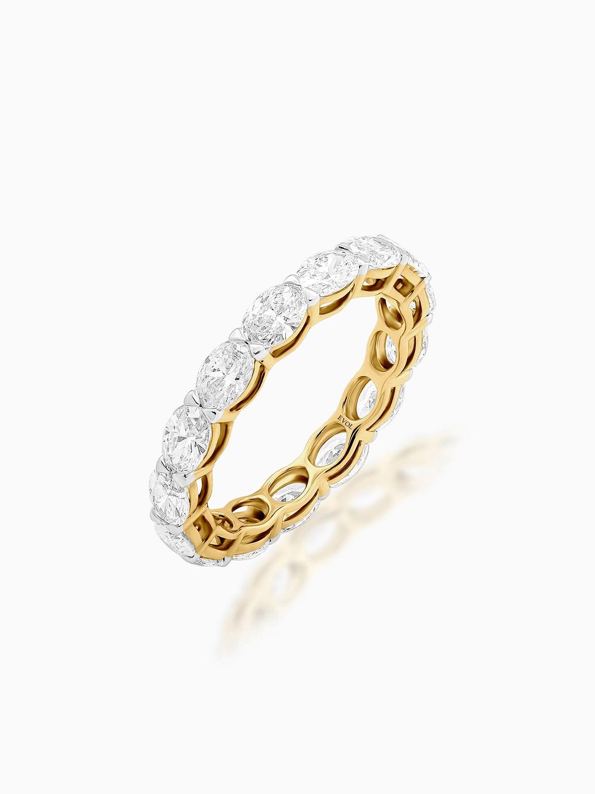 Lustrous Oval Eternity Band