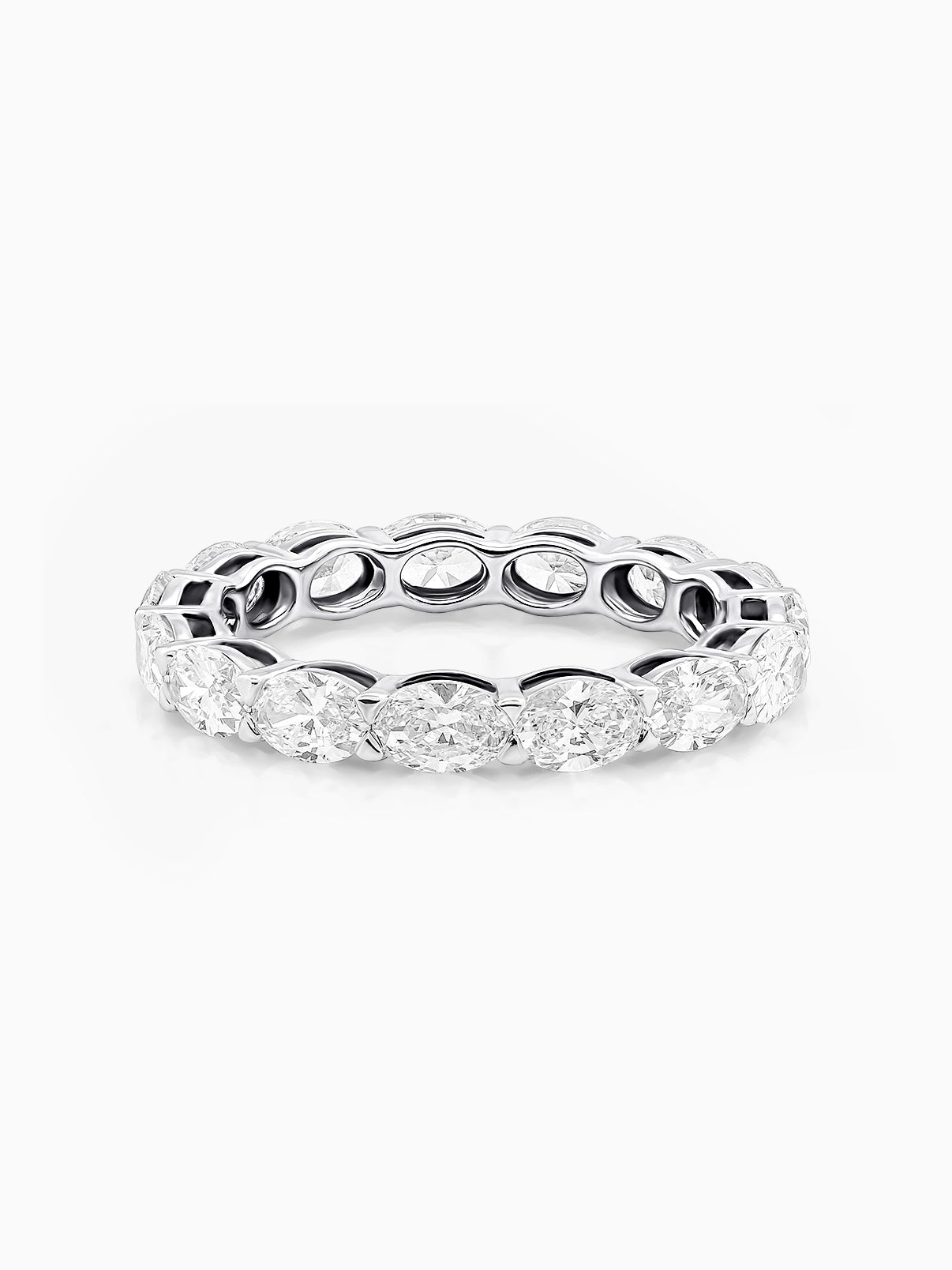 Lustrous Oval Eternity Band