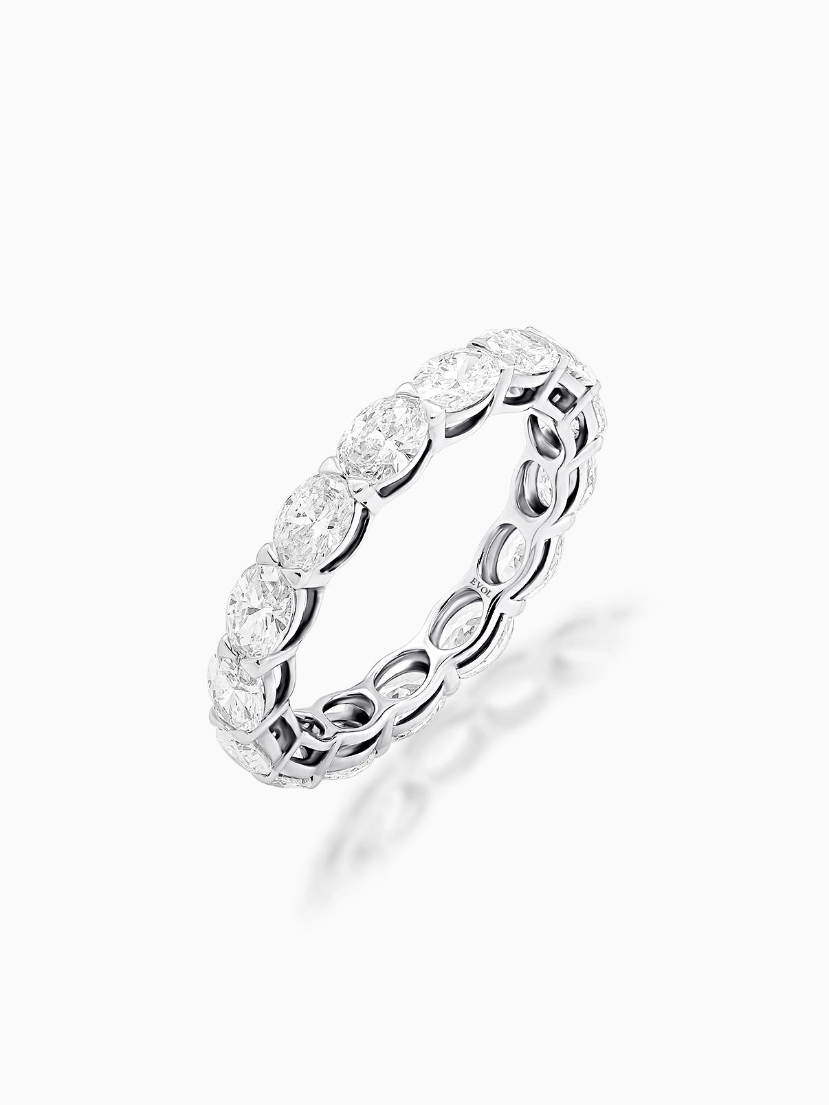 Lustrous Oval Eternity Band