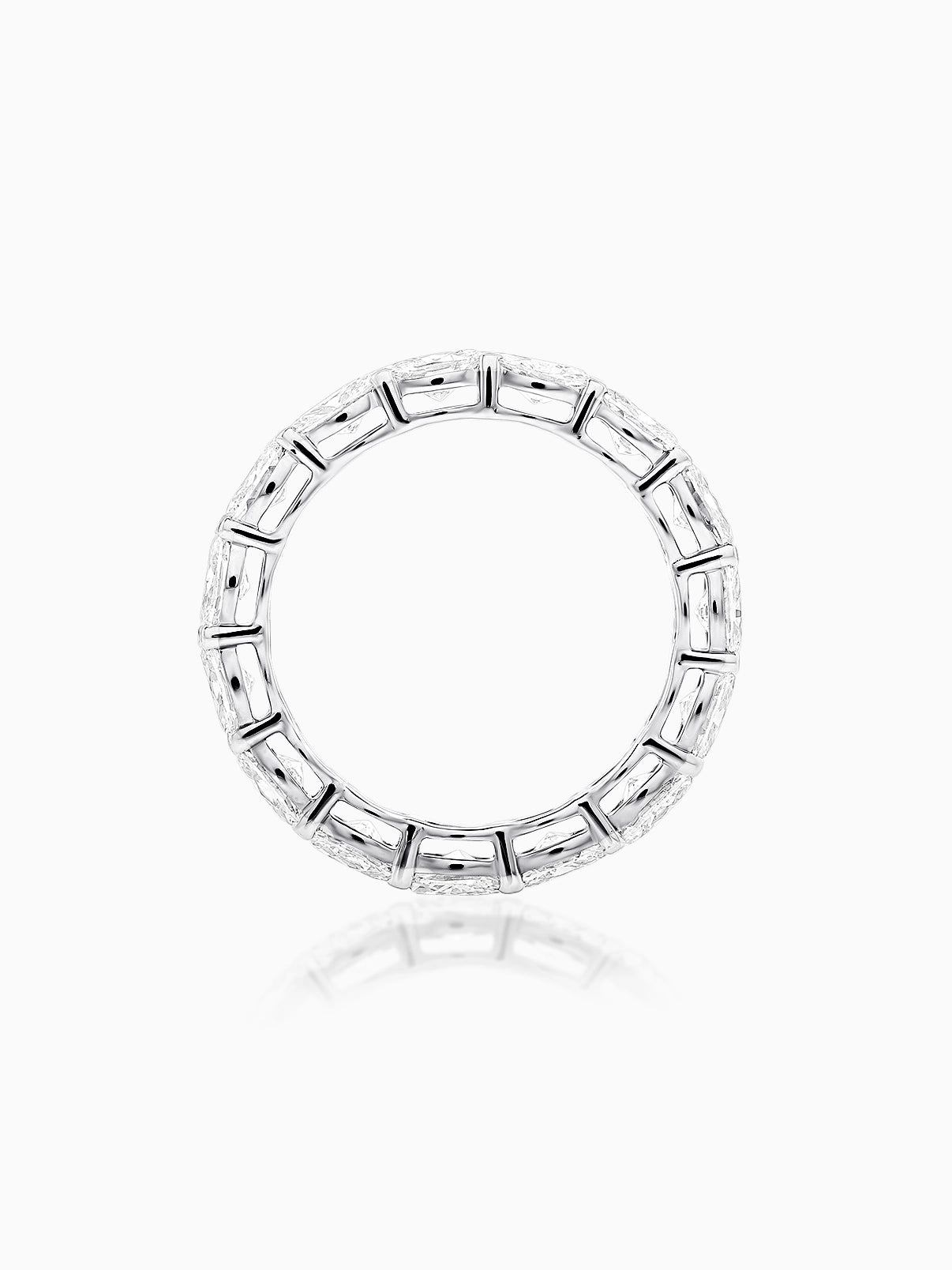 Lustrous Oval Eternity Band