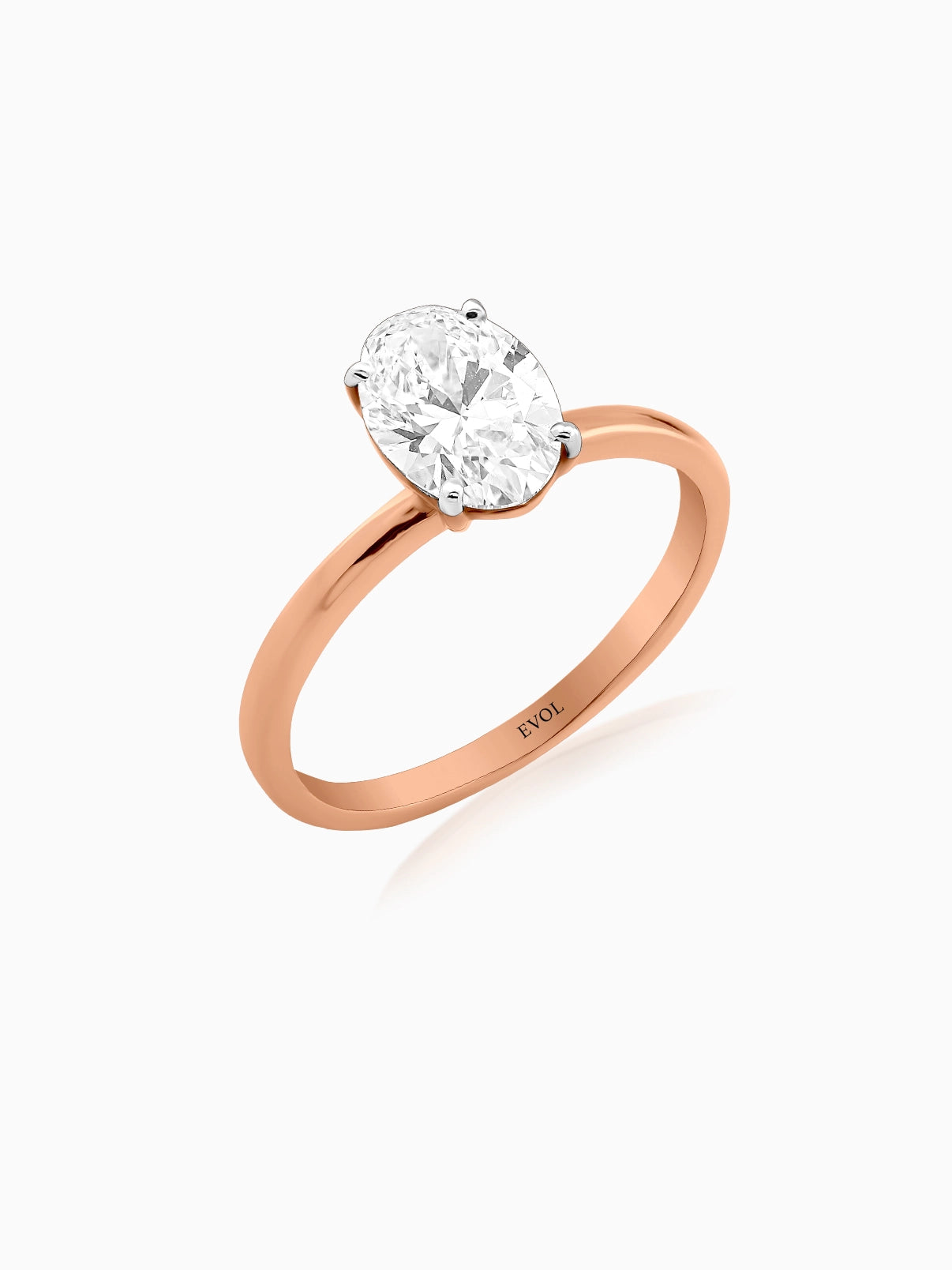 Sleek Grace Oval Ring - Evol Jewels