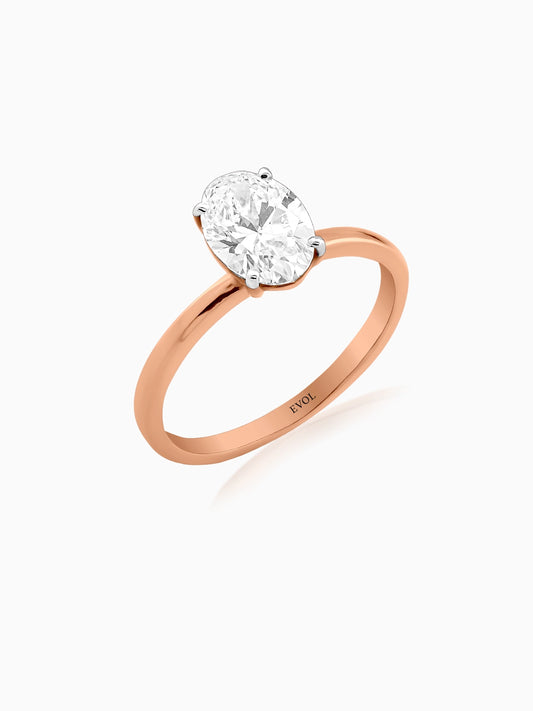 Sleek Grace Oval Ring - Evol Jewels