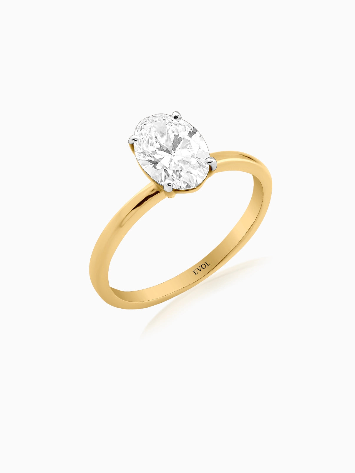 Sleek Grace Oval Ring - Evol Jewels