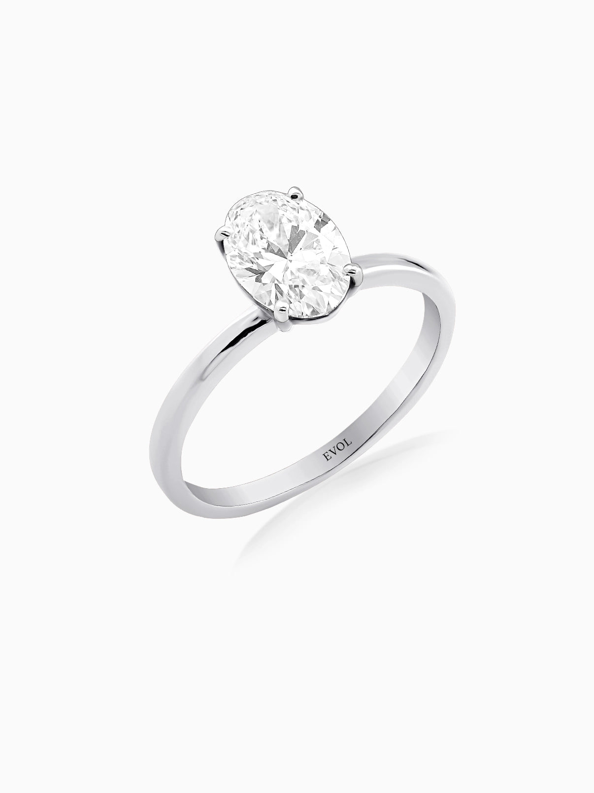 Sleek Grace Oval Ring - Evol Jewels