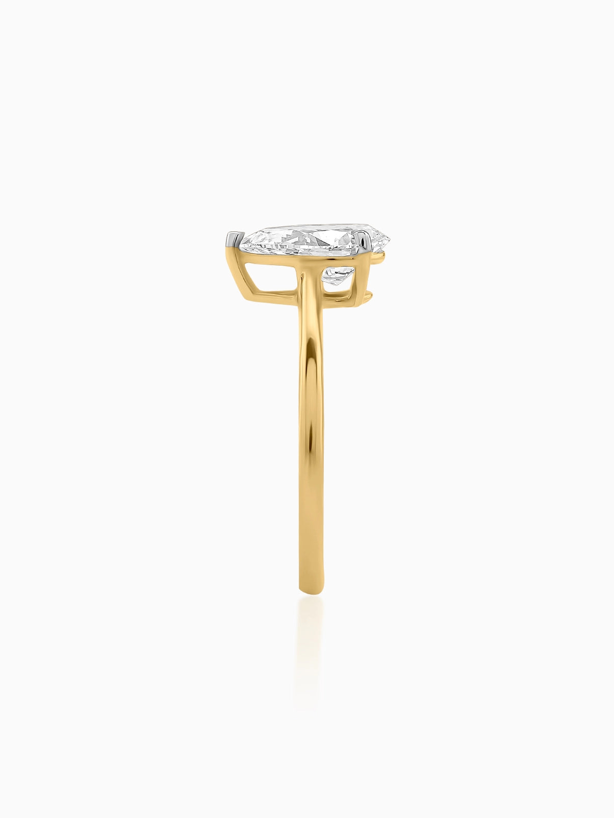 Minimalist Pear Cut Ring - Evol Jewels