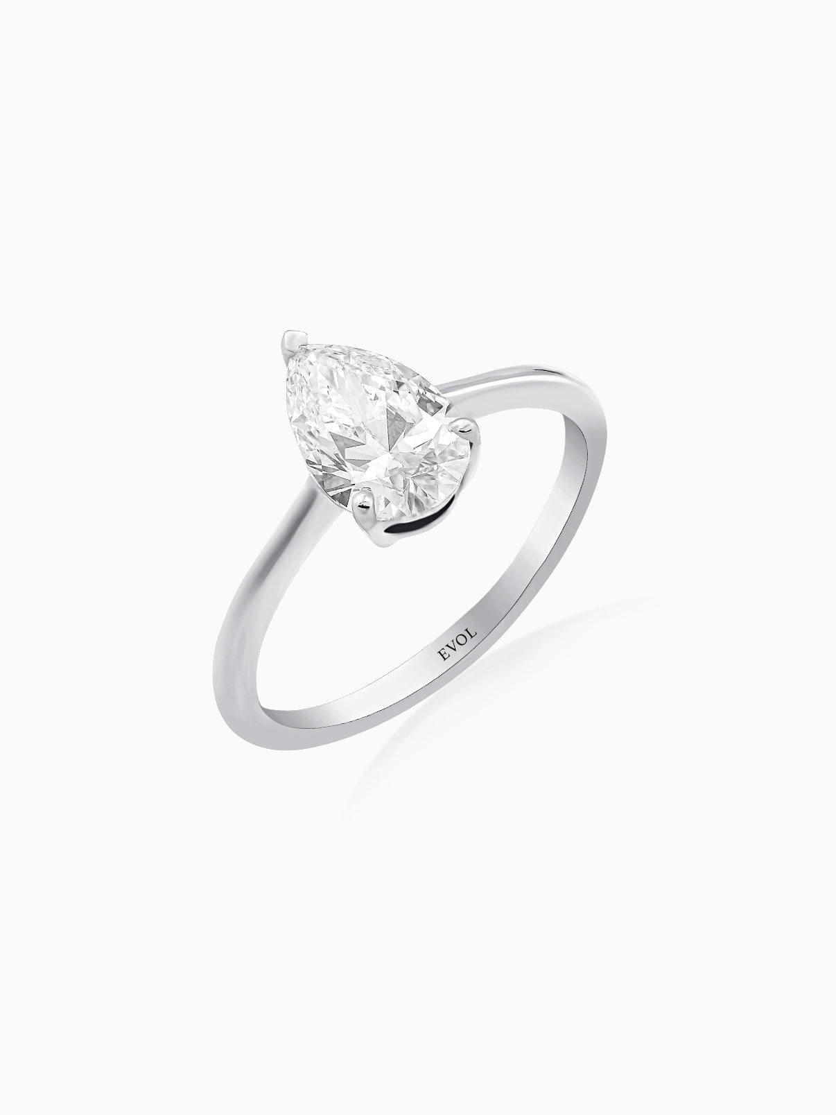 Minimalist Pear Cut Ring - Evol Jewels