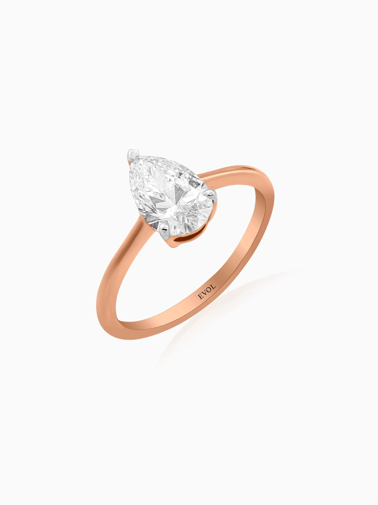 Minimalist Pear Cut Ring - Evol Jewels